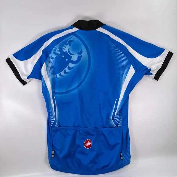 Castelli Mens Short Sleeve Cycling Jersey Blue Scorpion M - Picture 4 of 4